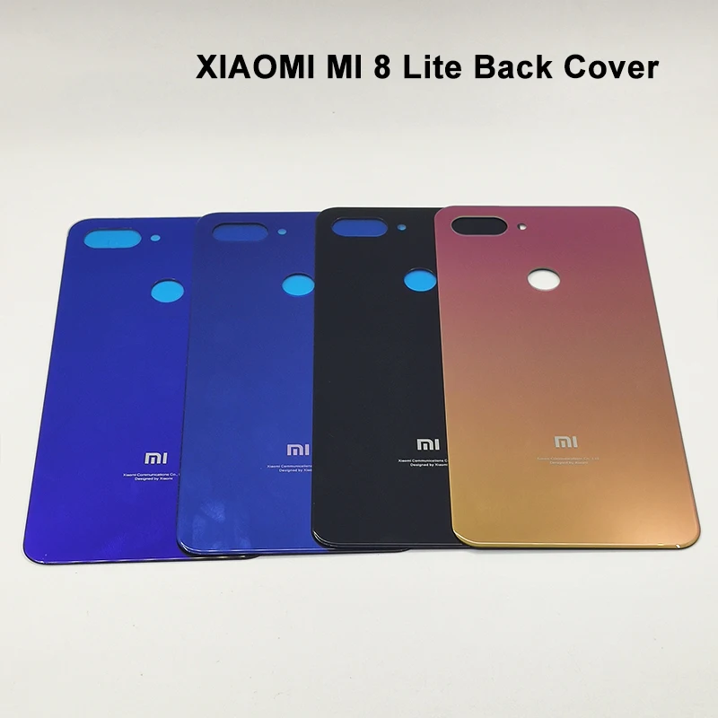 Стеклянный чехол для Xiaomi mi 8 Lite задняя крышка батарейного отсека защитный