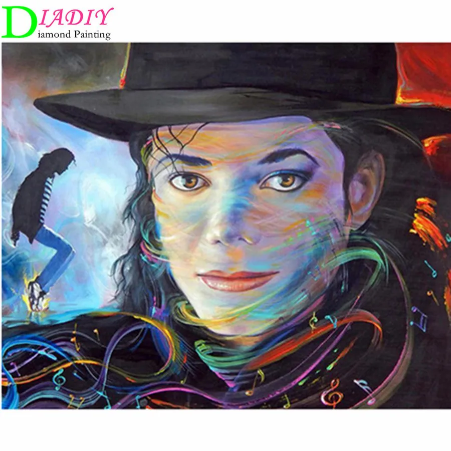 

5d DIY Diamond Painting Set Michael Jackson Full Drill Square Picture Crystal Mosaic round Diamant Embroidery Accessories Art
