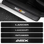 4 шт. автомобильные наклейки из углеродного волокна, защитные наклейки на дверные пороги, аксессуары для Mitsubishi Ralliart Lance EX Outlander ASX Competition