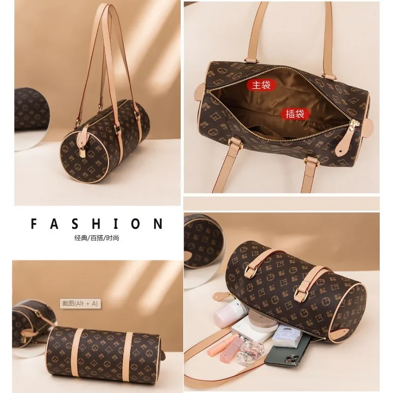 

New Cylindrical Women's Bag Fashion Brand Design Shoulder Bag Messenger Bag Travel Bag Women Handbag Underarm Bag Barrel Bag