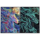 5D DIY особой формы дрель световой алмазов картина красочные лошадь Стразы изображения, которая светится ночью Алмазная мозаика Набор для вышивания