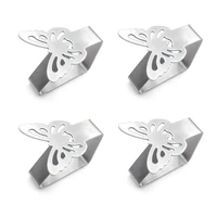 4pcs butterfly tablecloth clips wedding tablecloth clamp holder diy party craft decorative stainless steel kitchen supplies