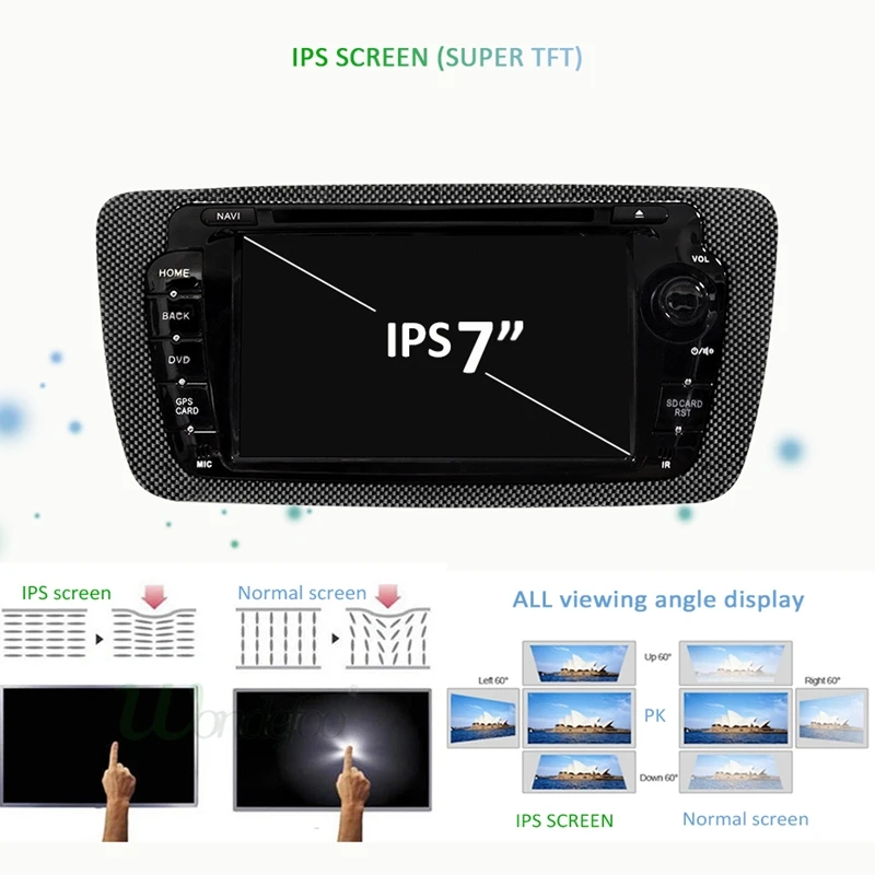 Android 9 0 2 Din Автомобильный Радио DVD gps навигация Мультимедиа Bluetooth плеер для SEAT IBIZA MK4