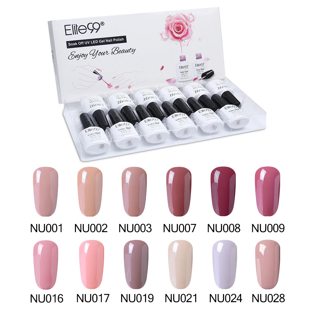 Elite99 12 Pieces/lot UV Gel Nail Polish 10ml Semi Permanent Gellak With Gift Box Soak Off DIY Art Varnish | Красота и здоровье