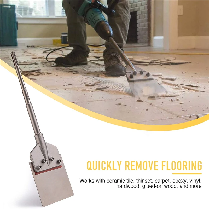 

Напольное долото 6 дюймов, клейкое долото для плитки, раковины, обоев, тонкий набор, инструмент для удаления деревянного линолеума, напольного покрытия для всех дрелей с вращающимся молотком