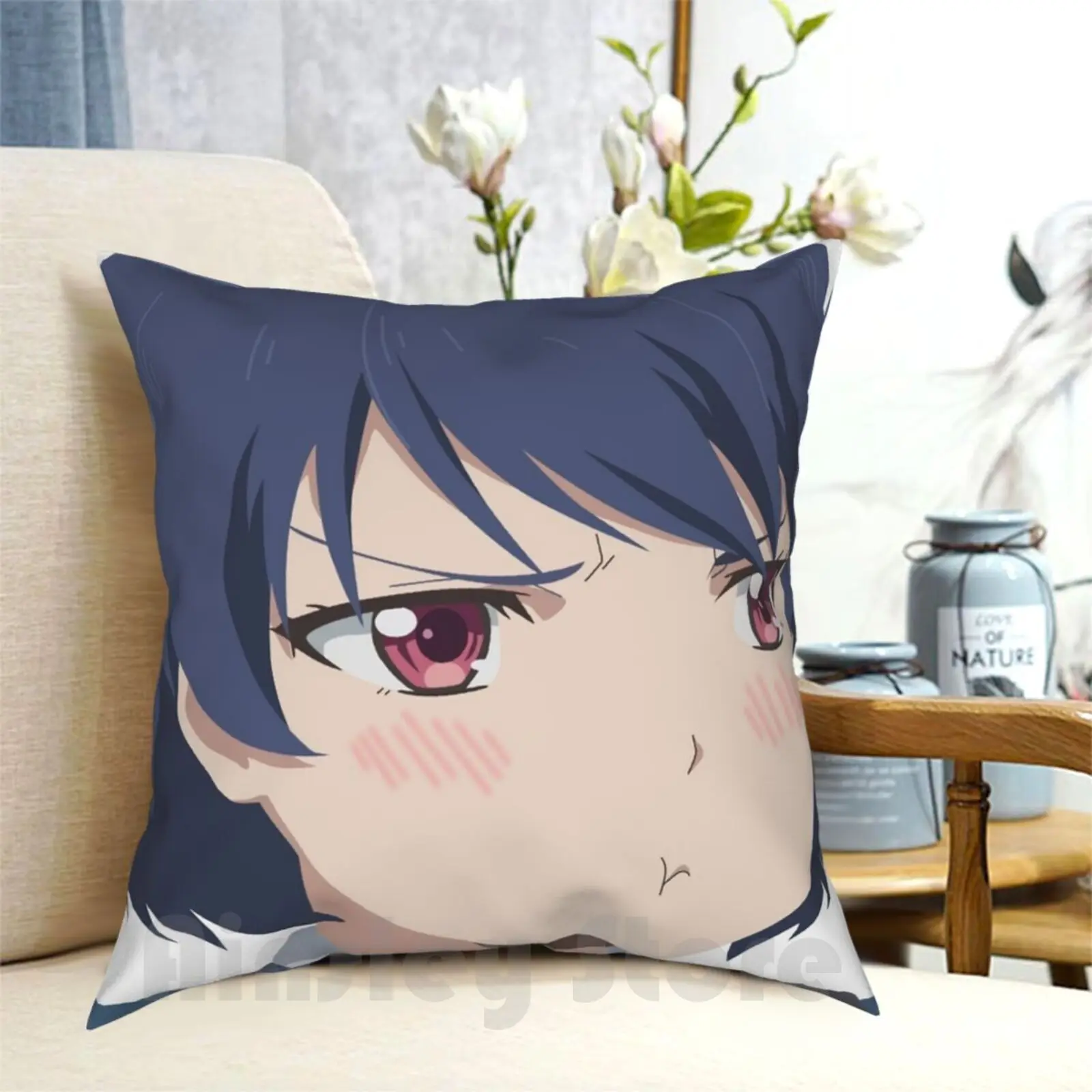 

Rui-Domestic Girlfriend Pillow Case Printed Home Soft DIY Pillow cover Rui Hina Domestic Na Kanojo Domestic Girlfriend