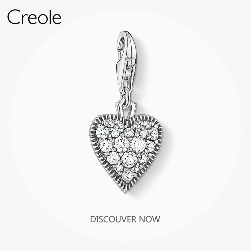 Винтажная подвеска в виде сердца CZ Весенняя брендовая модная новинка 2020