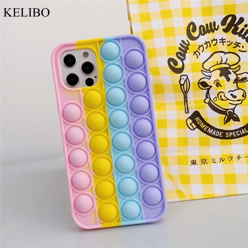 

Interesting Decompression Rainbow Phone Case for IPhone 12 12 ProMax 11 11Pro XsMAX XR X 7 8 Plus Case