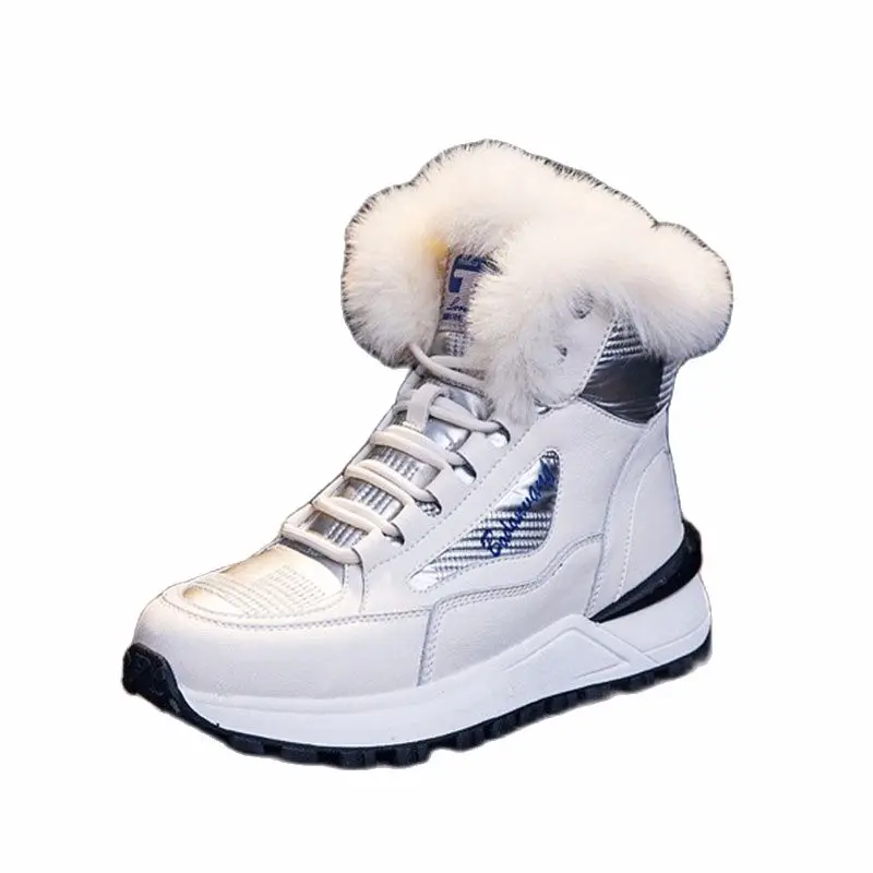 

Snow boots women's winter new high top Plush small white shoes women's shoes popular anti-skid and waterproof snow boots
