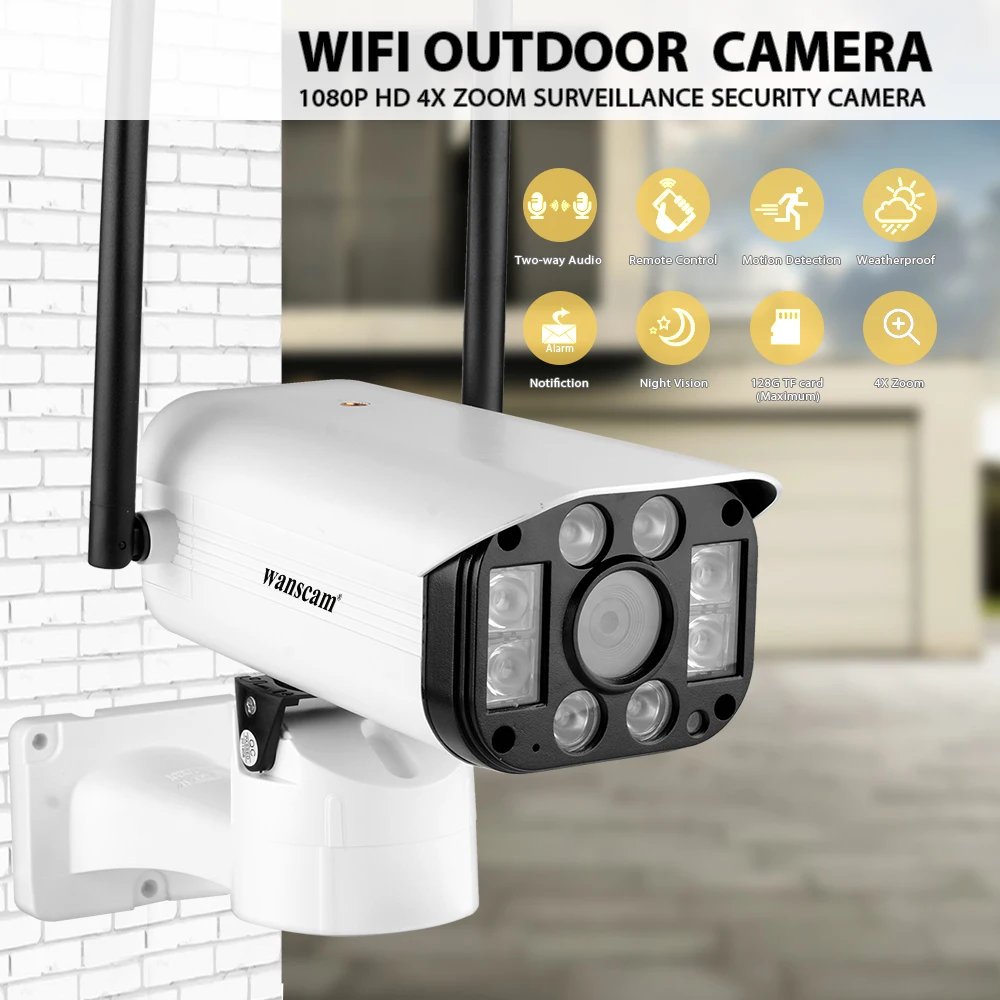 WANSCAM K25 PTZ 1080P IP камера 4 инфракрасного света Открытый водонепроницаемый