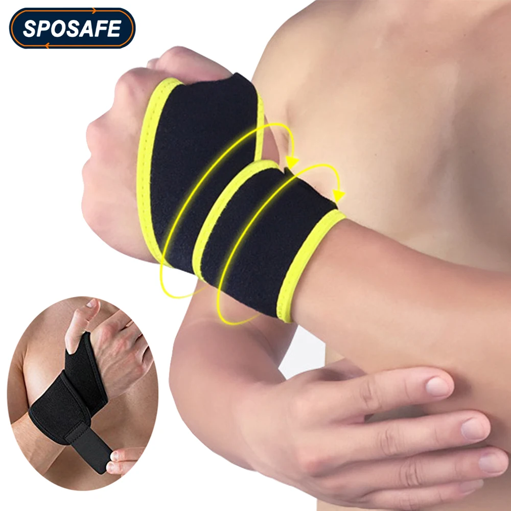 

1Pair Sports Wrist Brace Wraps Support Adjustable Straps Carpal Tunnel for Volleyball Badminton Tennis Basketball Weightlifting