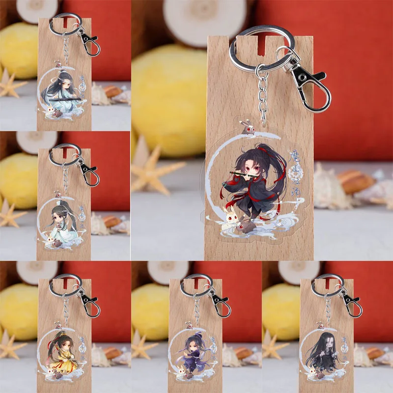 Аниме Mo Dao Zu Shi брелок мультфильм рисунок Вэй Wuxian Lan Zhan двухсторонний акриловый брелок для ключей Косплей Кулон