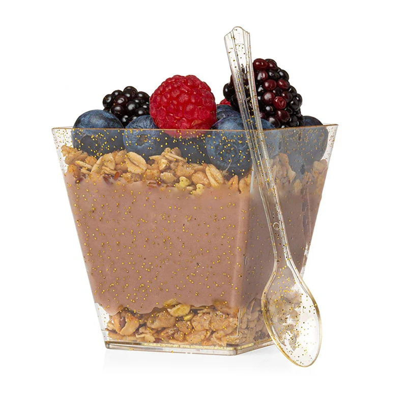 25 шт 60 мл одноразовые пластиковые чашки прозрачная порция прозрачный