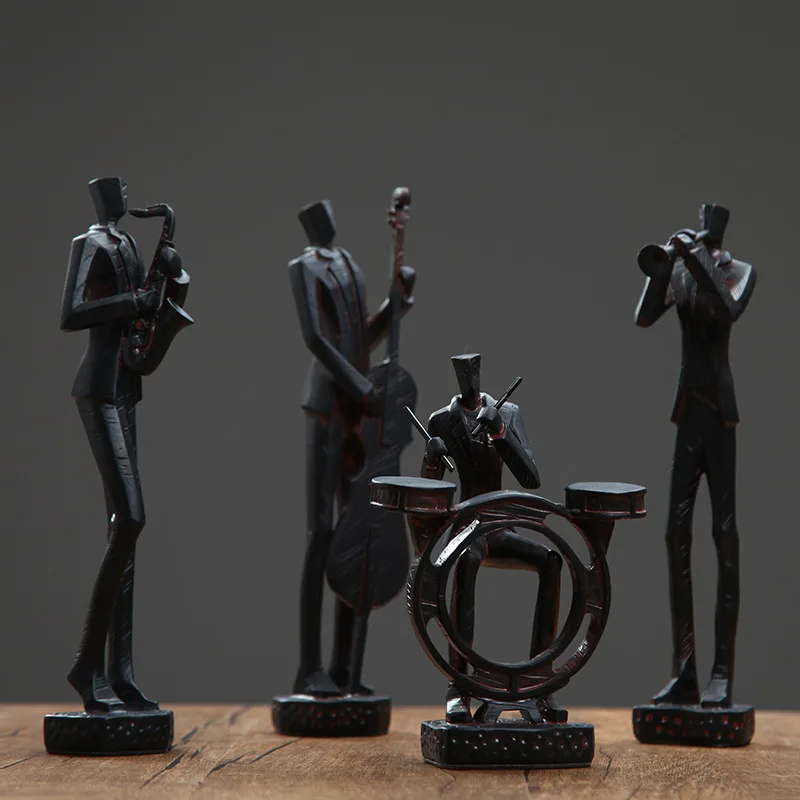 

Персонаж декоративные украшения из смолы Nordic настольные часы черный маленький Современное украшение Творческий ремесло Decoracion Para El женщины...