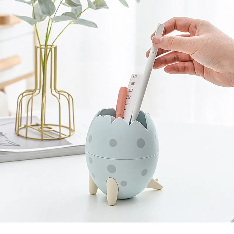 

Creative Cute dinosaur egg shape multi-function pen holder Learning Stationery school supplies