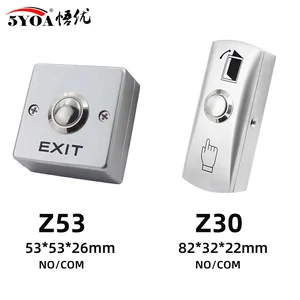 door exit release button zinc alloy panel gate push switch for door access control system to open door free global shipping