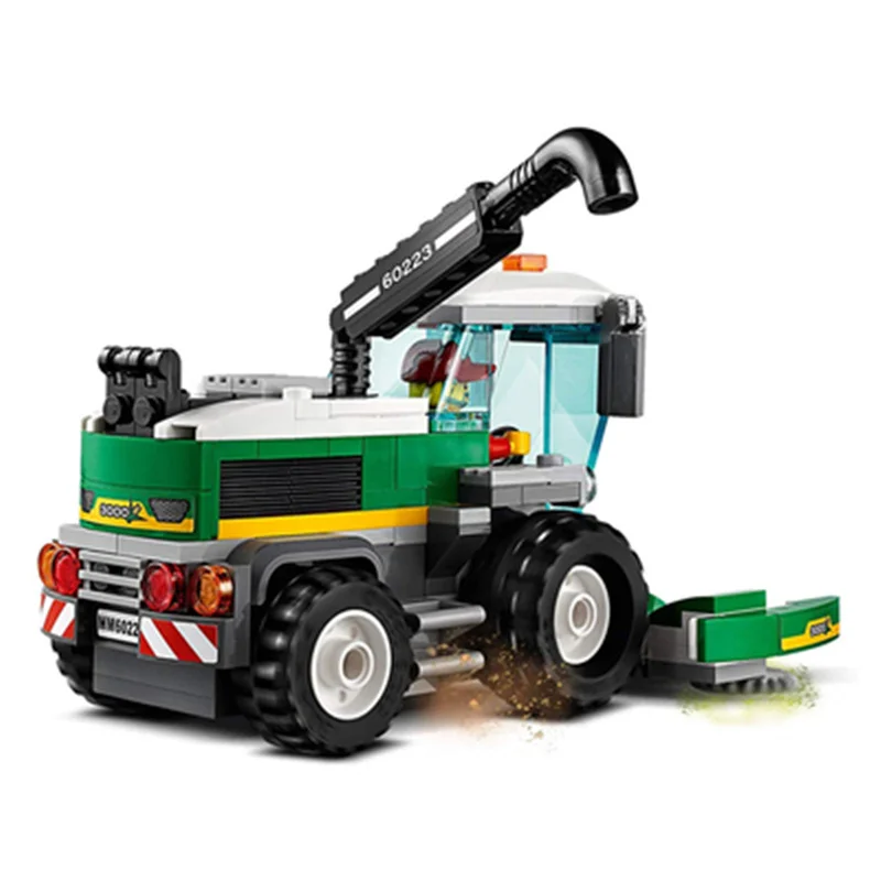 

370pcs 11223 City Series Harvester Transporter 60223 Building Blocks Assembled Educational Children's Toy Gifts