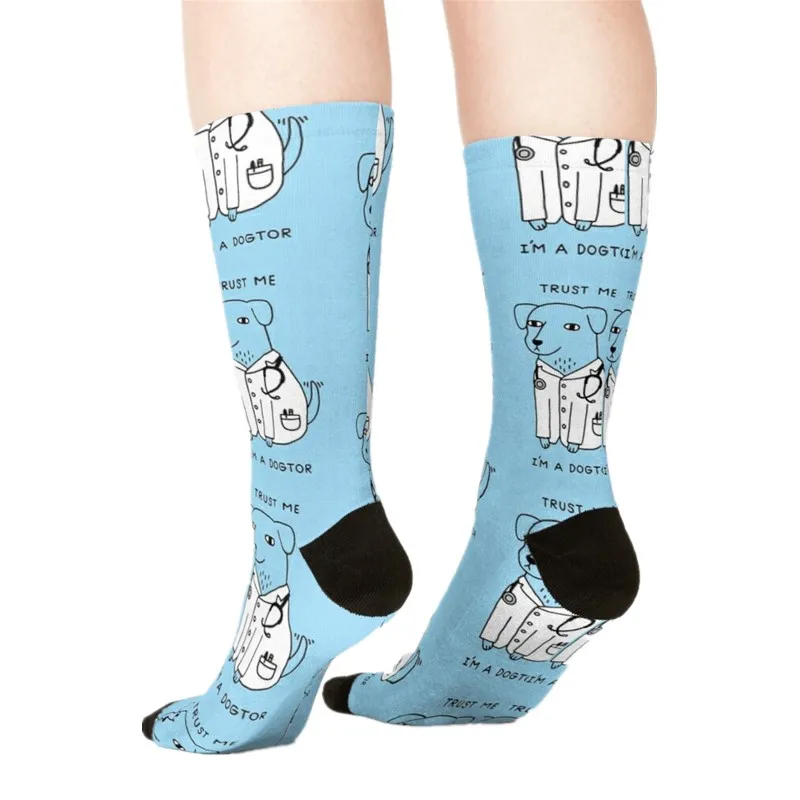 

2021 Women's socks kawaii Dancing Skeletons Printed Socks Woman harajuku Happy Funny Novelty cute girl gift Socks for women