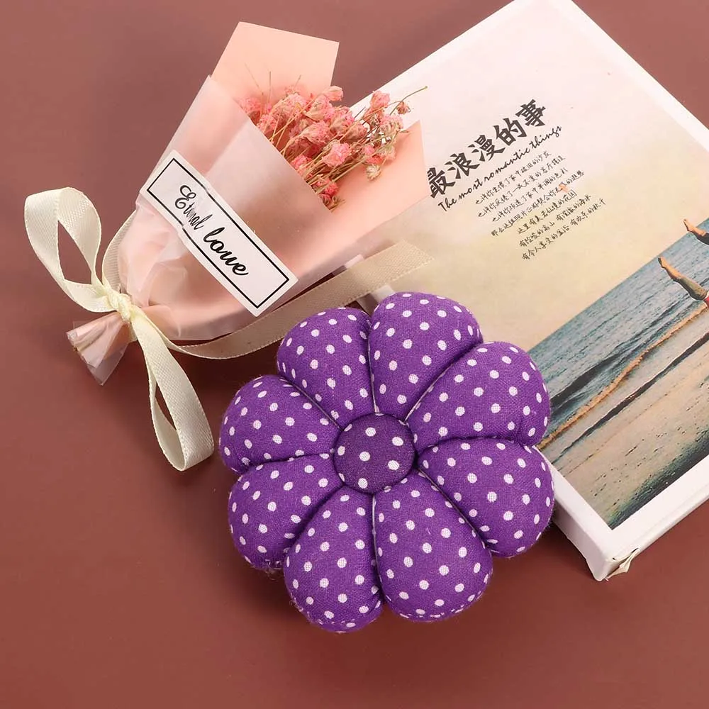 Швейная подушечка в форме тыквы хлопковая пуговица из ткани ремешок для вышивки