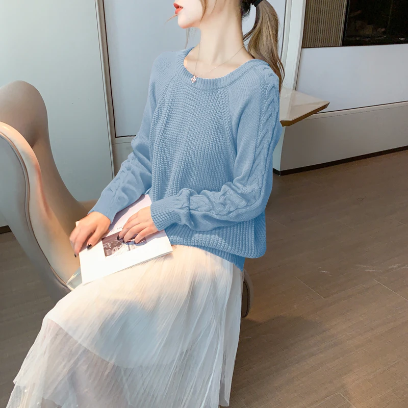 

New Elegant Fashion Women fall/winter loose knit sweater top pullover sweater