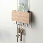 Вешалка для ключей, декоративная простая маленькая настенная крючок, компактная, легкая в установке, винтажная деревянная дверь, стеллаж для хранения