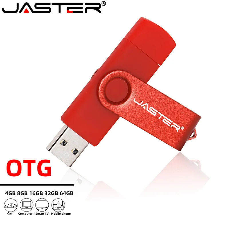 Флэш накопитель JASTER 2 в 1 OTG 8 ГБ 16 32 64 USB 0 флэш карта USB|USB флэш-накопители| |