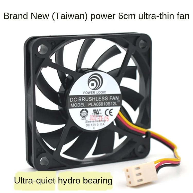 

Вентилятор для процессора, ультра-тихий, 6 см, 6010, 12 В, 0.11A, 3-контактный чехол, вентилятор с гидроподшипником, ультратонкий Вентилятор охлажде...