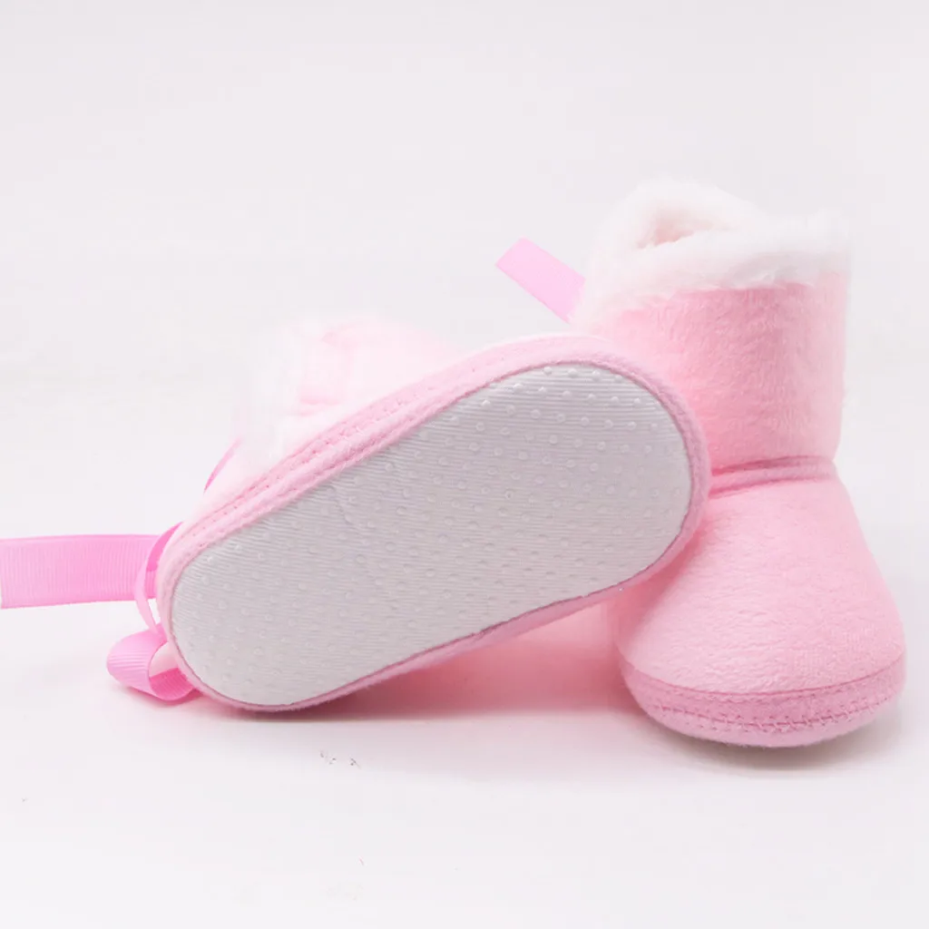 

2021 winter baby boys girls shoes winter infants warm shoes Faux fur girls baby booties Leather boy baby boots