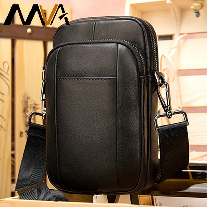 MVA Мужские поясные сумки из натуральной кожи мужской поясной пакет маленькая