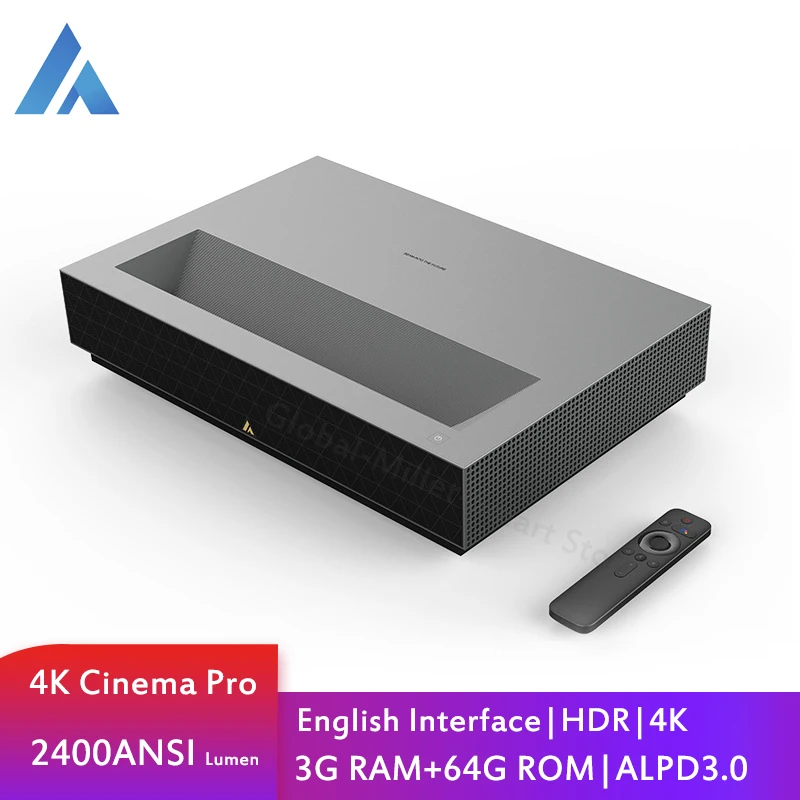

Лазерный проектор Fengmi 4K Cinema Pro, 150 дюймов, 2400 ANSI люменов, 3/64 ГБ, подсветка, Умный домашний кинотеатр, Wi-Fi, HDR, Dolby, английский
