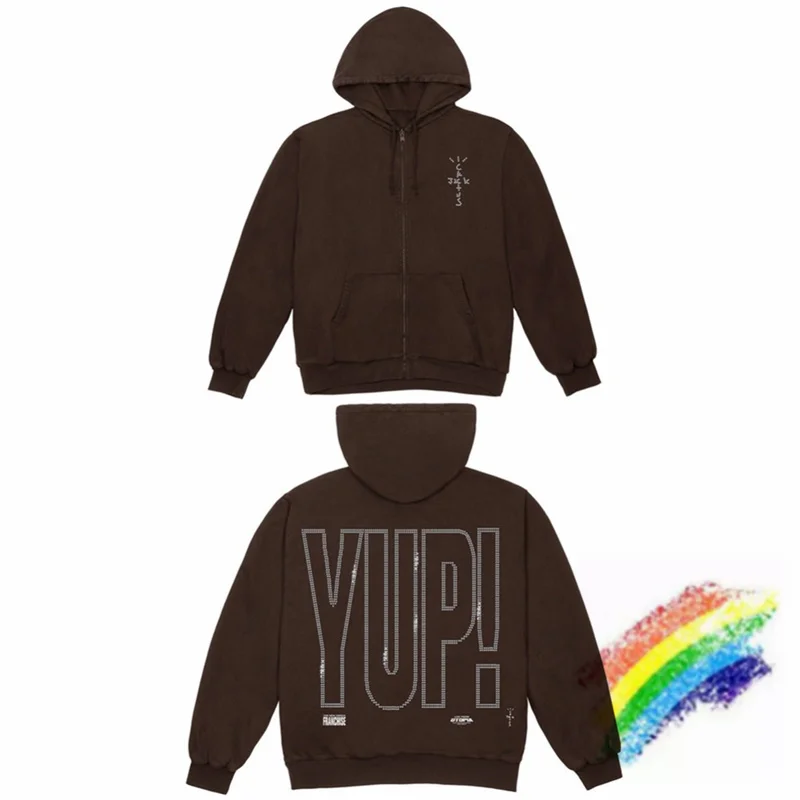 

Diamond Travis Scott Cactus Jack YUP Hoodie Men Women 1:1 Best Quality Heavy Fabric Pullovers Unisex Sweatshirts