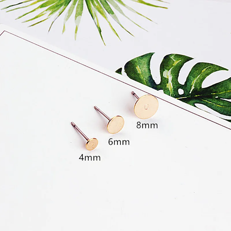 50 шт. серьги для женщин стальные игольчатые плоские материал гипоаллергенный