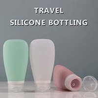 3pcs30ml 60ml 90ml portable silicone refillable bottle empty travel packing press for lotion shampoo cosmetic squeeze containers