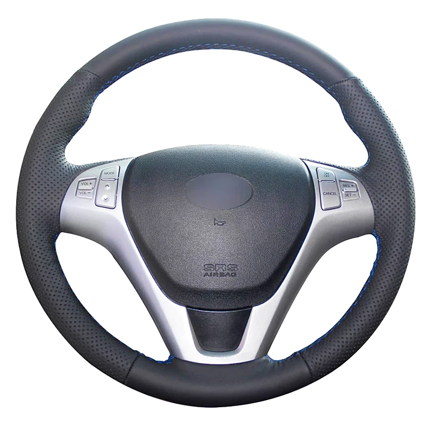 

Black Genuine Leather Hand-stitched Car Steering Wheel Cover For Hyundai Genesis Coupe 2009-2016 Rohens Coupe 2009