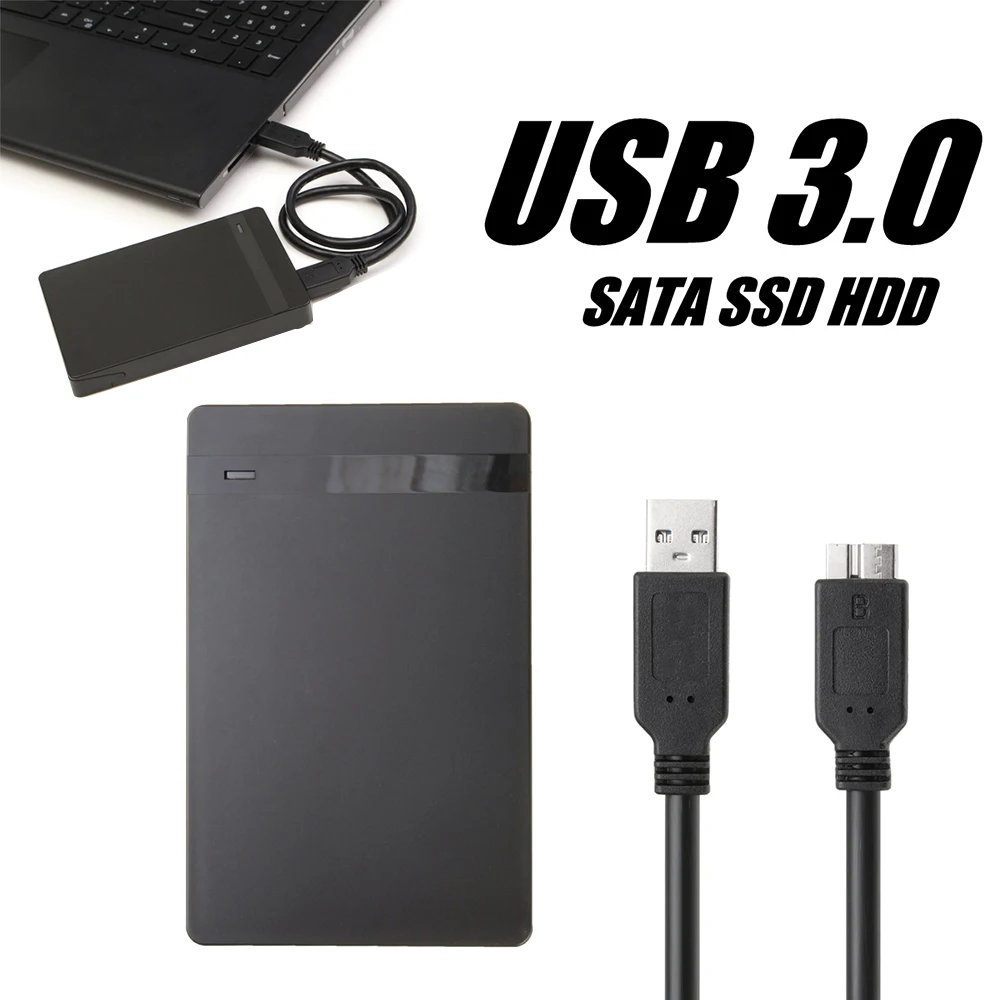 2.5&quot SATA USB 3.0 1TB External Hard Drives Cover Case Portable Desktop Mobile Disk Box Support Drive Up To |