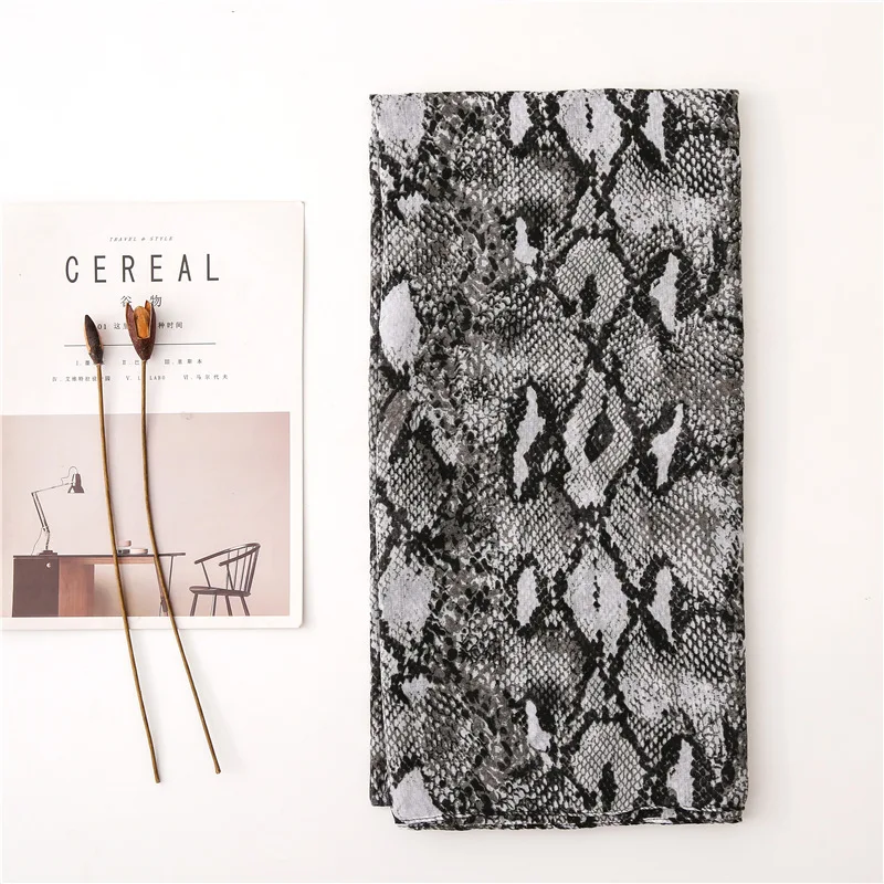 Леопардовая кожа змеиная классический узор модная вуаль шаль Тигр Теплый Новый