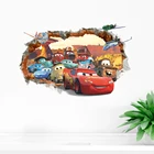 Мультфильм Дисней Тачки Молния Маккуин 3D окна наклейки на стену для домашнего декора спальни настенные наклейки ПВХ росписи искусства Diy постер
