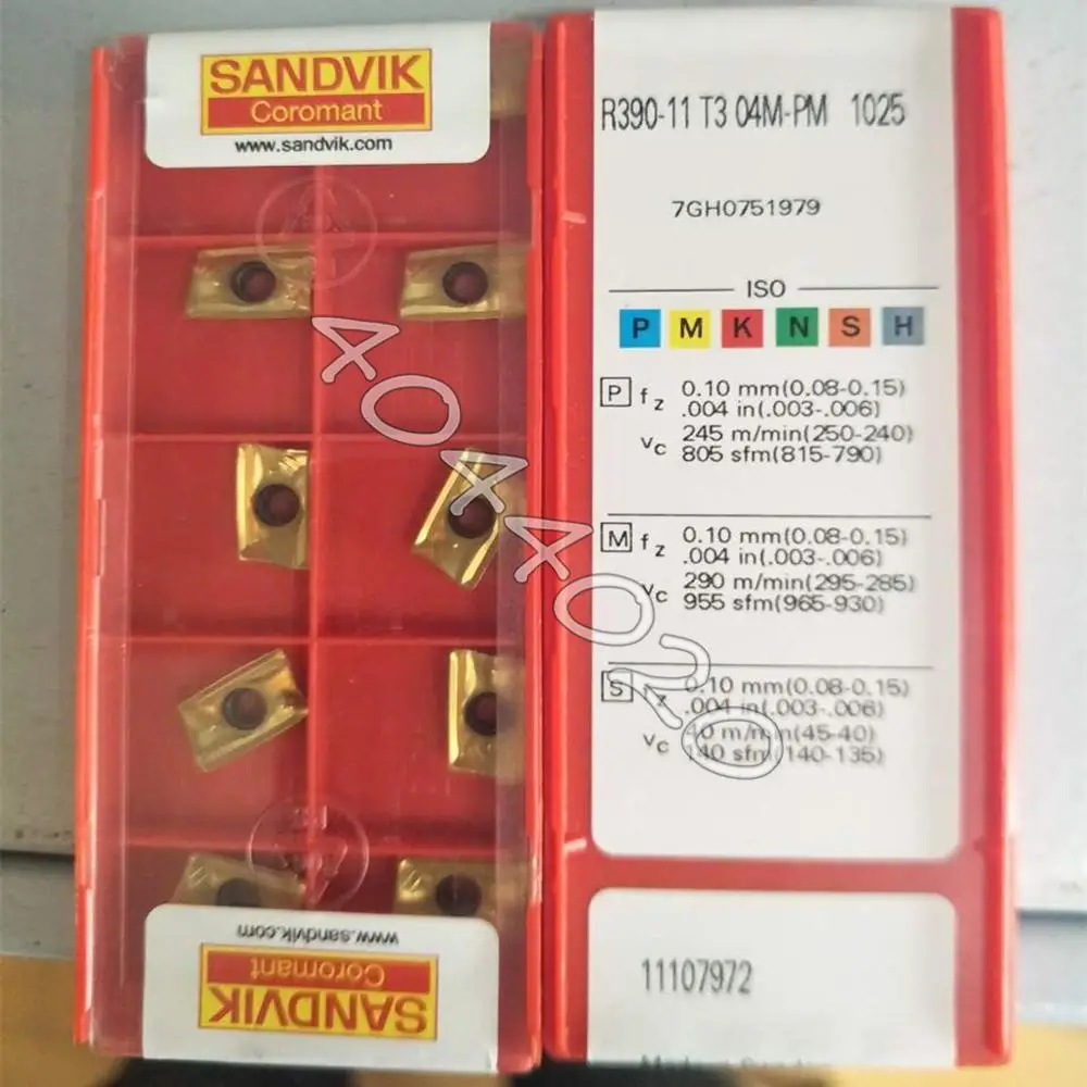 

SANDVIK R390-11T304M-PM 1025 карбидные вставки 10 шт.
