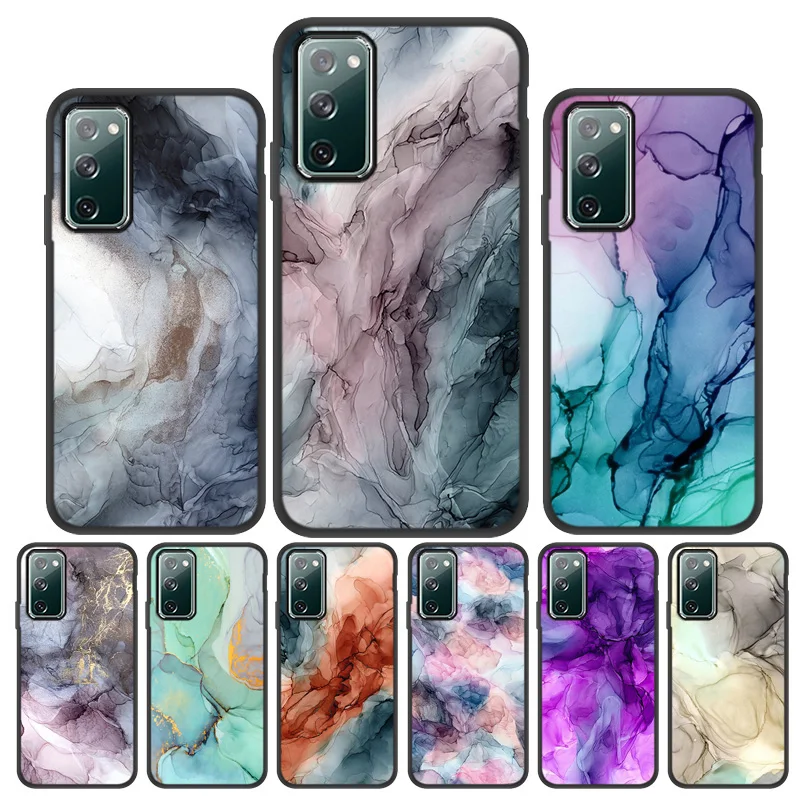 

Marble Case For Samsung Galaxy Note 20 Ultra 10 Plus Case Note10 Lite 8 9 M51 M31S M31 M30S M20 M10 M01 Core TPU Painted Cover