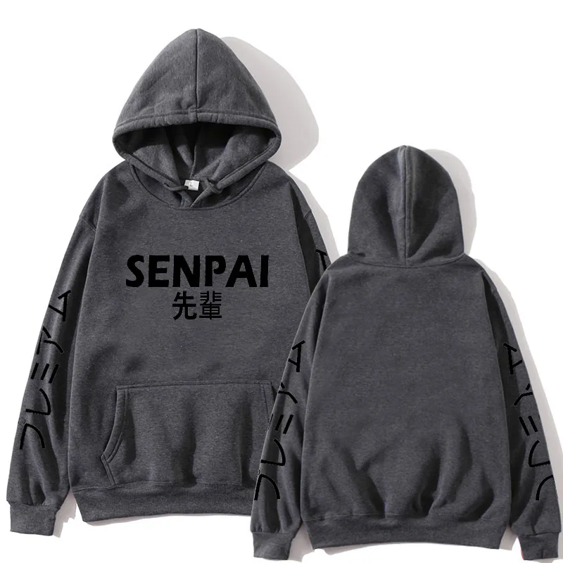 Модная Японская уличная толстовка с капюшоном SENPAI несколько цветов мужские и