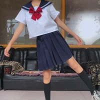 japanese korean version jk suit women uniform high school sailor navy cosplay costumes student girls pleated skirt set anime