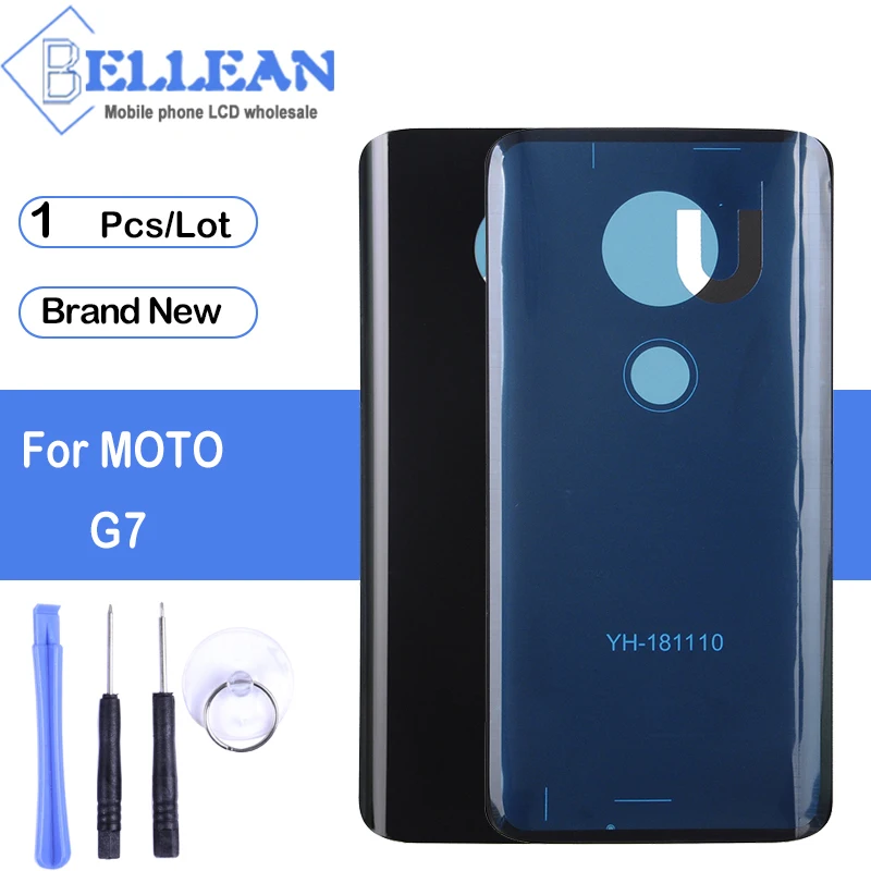 1 шт. Dinamico XT1962 задняя крышка чехол для Moto G7 батареи дверь Задняя стеклянная корпус