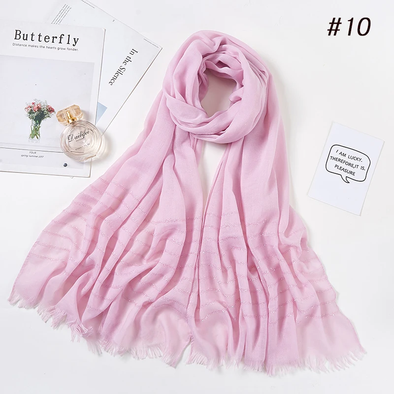 Plain Shimmer maxi cotton scarf hijab solid Fringed shawls glitter muslim long muslim head wrap turbans scarves/scarf 10PCS/LOT