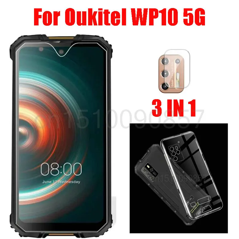 3 в 1 чехол + Камера закаленное Стекло на Oukitel WP10 5G экрана мобильного телефона для