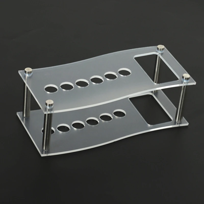 

Wall-Mounted Clear Acrylic 6Slot Dry Erase Marker Holder, 6 Slot Clear Eraser Marker Organizer for Office School Home