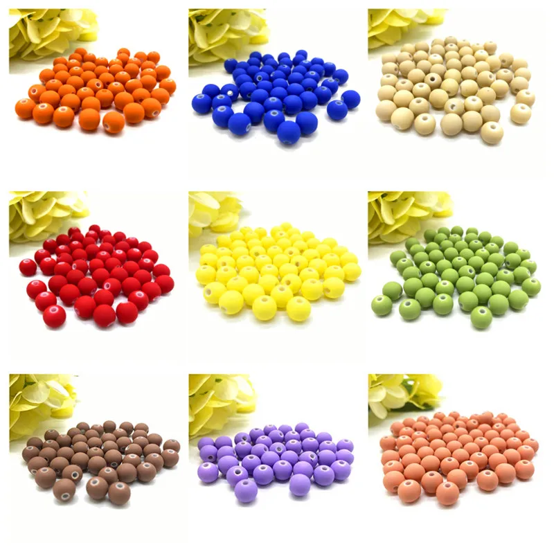 Бусины акриловые для изготовления ювелирных изделий сделай сам круглые