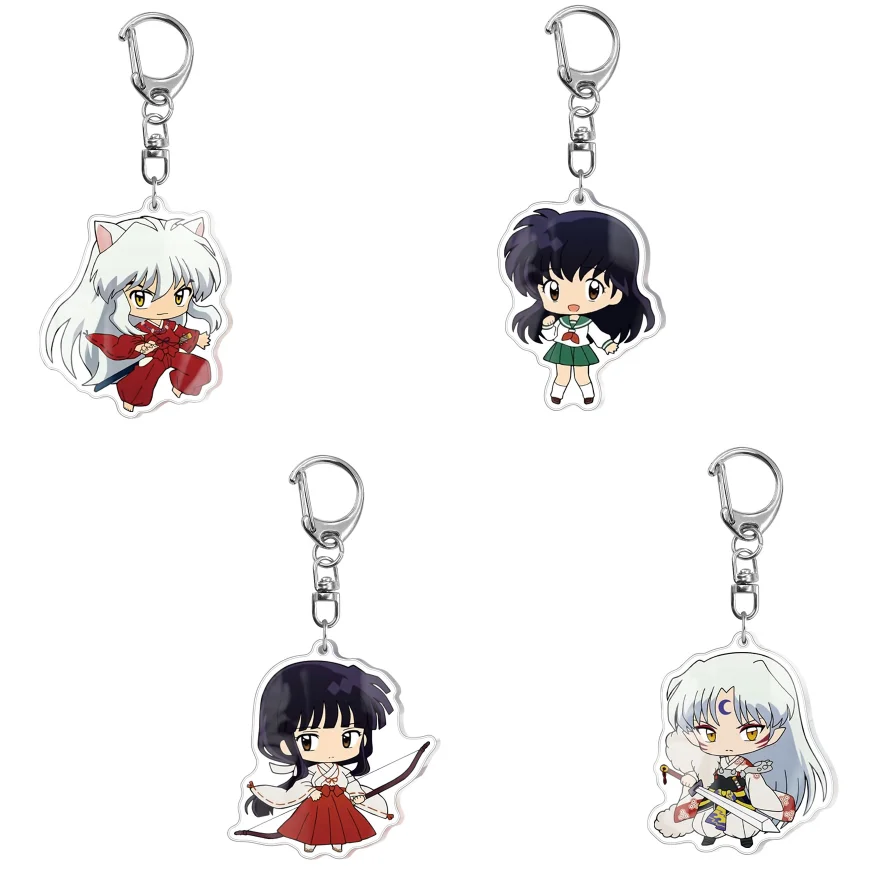 

Двусторонний брелок-подвеска Inuyasha Higurashi Kagome Kikyou Sesshoumaru