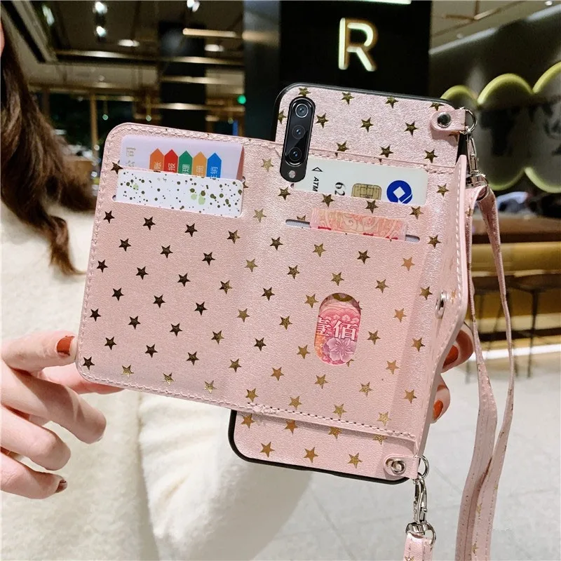 For xiaomi redmi 9T 9A 9C note 10S 9s 9 8 7 8T K20 30 mi 10 10T lite pro poco X3 NFC M3 case cover wallet card strap | Мобильные
