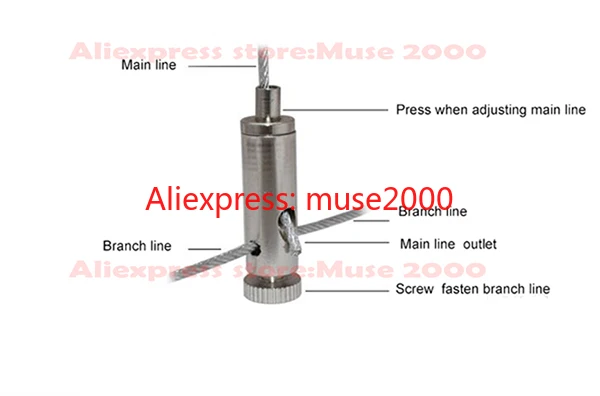 2 отделения сталь блокиратор веревки потолочный светильник трос клип с крючки