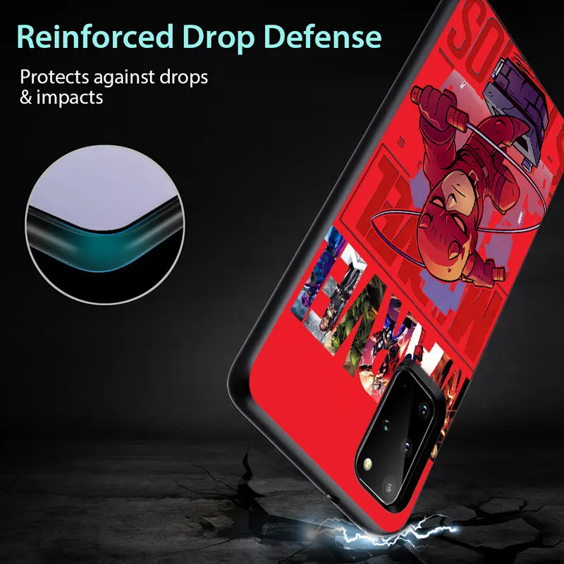 

Marvel cute cartoon for Samsung S6 S7 S8 S9 S10 S10E S21 Edge Plus Ultra 5G TPU Black Phone Case